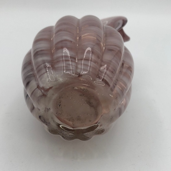 Vintage Lefton Swirl Glass Vase, MCM Lavender or Lilac with White Swirls - Picture 7 of 8